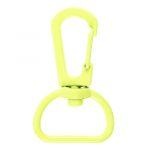 Застежка-карабин Snap Hook, M, желтый неон - купить оптом