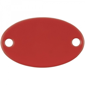 Шильдик металлический Alfa Oval, красный - купить оптом