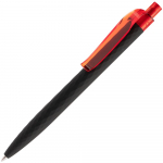 Ручка шариковая Prodir QS01 PRT-P Soft Touch, черная с синим - купить оптом