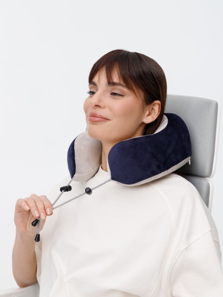 Дорожная подушка-массажер inRelax, синяя - купить оптом