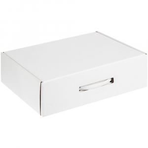 Коробка самосборная Light Case, белая, с белой ручкой - купить оптом