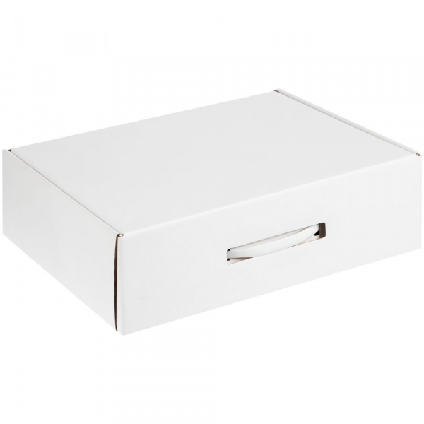 Коробка самосборная Light Case, белая, с белой ручкой - купить оптом
