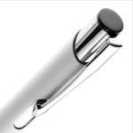 Ручка шариковая Keskus Soft Touch, белая, фото 3