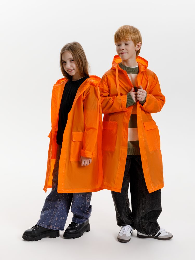 Дождевик детский RainDrop Kids, оранжевый - купить оптом