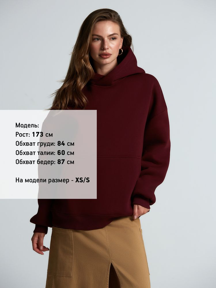 Худи Kulonga Oversize, бордовое - купить оптом