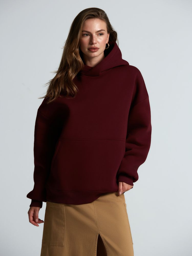 Худи Kulonga Oversize, бордовое - купить оптом