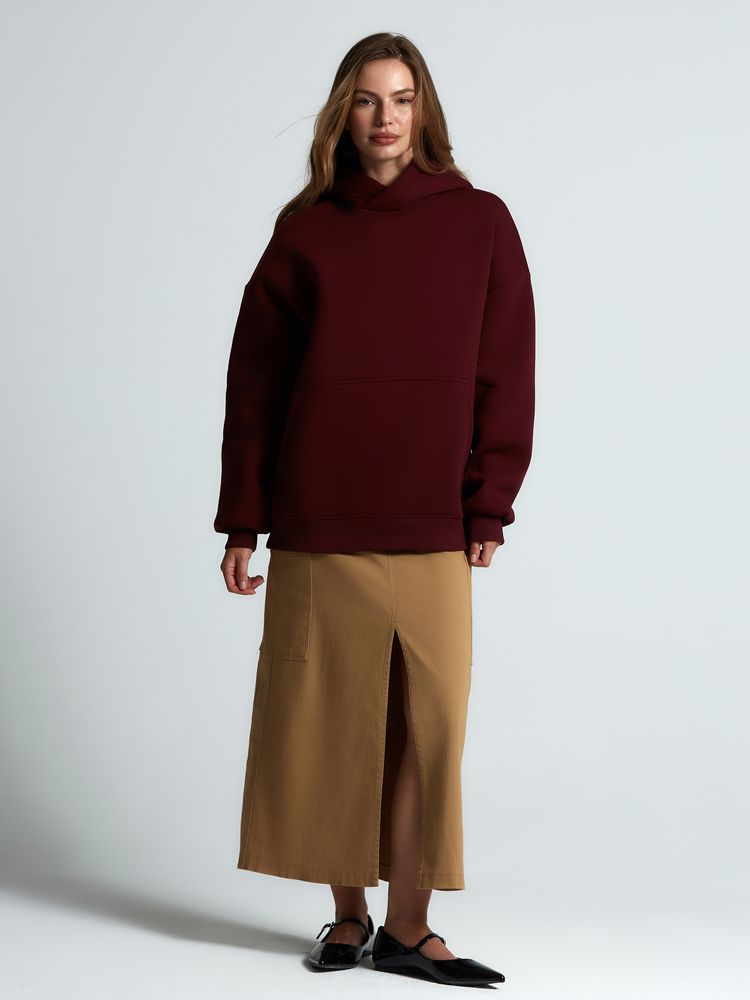 Худи Kulonga Oversize, бордовое - купить оптом