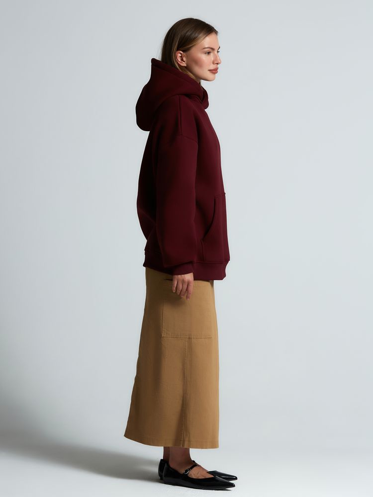 Худи Kulonga Oversize, бордовое - купить оптом