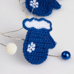 Гирлянда Merry Mittens, синяя, фото 3