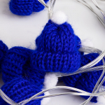 Гирлянда Cosy Poms, синяя, фото 3