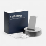 Bluetooth-колонка с беспроводной зарядкой и часами netEnergy, серая, фото 12