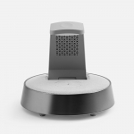 Bluetooth-колонка с беспроводной зарядкой и часами netEnergy, серая, фото 3