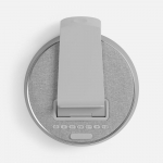 Bluetooth-колонка с беспроводной зарядкой и часами netEnergy, серая, фото 4