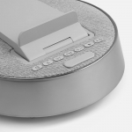 Bluetooth-колонка с беспроводной зарядкой и часами netEnergy, серая, фото 7