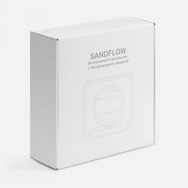Интерьерный светильник с беспроводной зарядкой Sandflow, белый - купить оптом