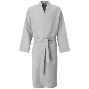 Халат вафельный Kimono, светло-серый - купить оптом