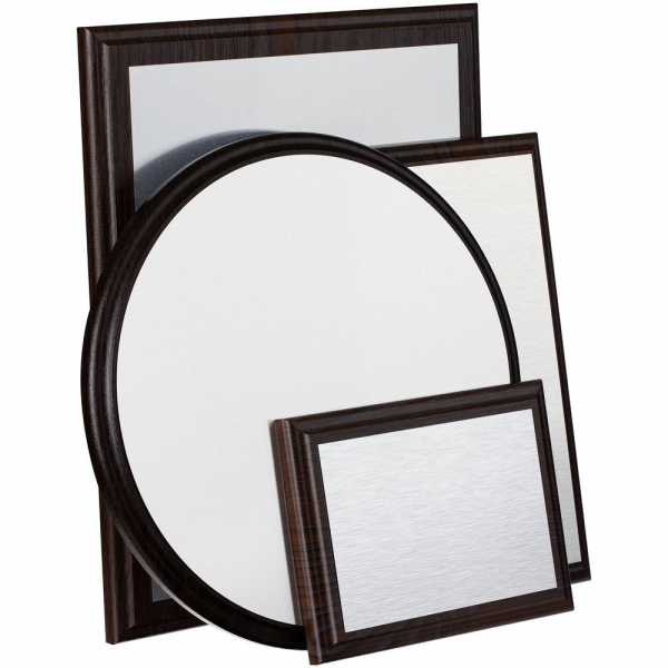 Плакетка Plaque XL, венге с серебристой пластиной - купить оптом