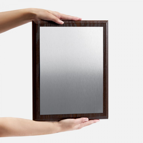 Плакетка Plaque XL, венге с серебристой пластиной - купить оптом