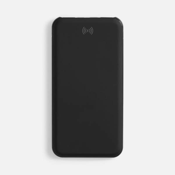 Аккумулятор с беспроводной зарядкой All Day Wireless, 10000 мАч, черный - купить оптом