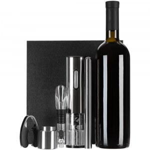 Винный набор Wine Diesel, серебристый - купить оптом