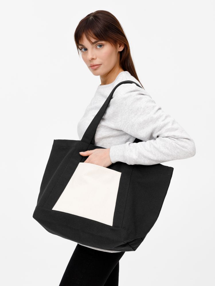 Шопер Shophop, черный с неокрашенным - купить оптом