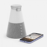 Bluetooth-колонка с беспроводной зарядкой и подсветкой Cone Sonance, серая, фото 3