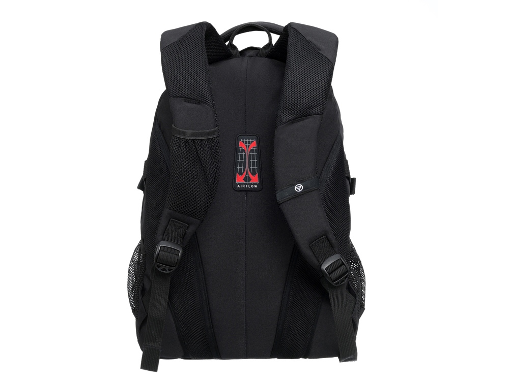 Рюкзак TORBER ROCKIT, чёрный, полиэстер, 33х15х45 см, 22 л, черный - купить оптом