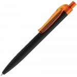 Ручка шариковая Prodir QS01 PRT-T Soft Touch, черная с синим - купить оптом