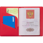 Обложка для паспорта Favor, красная, красный, фото 4