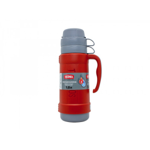 Термос со стеклянной колбой тм THERMOS PICNIC 40 Series Red 1,0L, карминно-красный - купить оптом