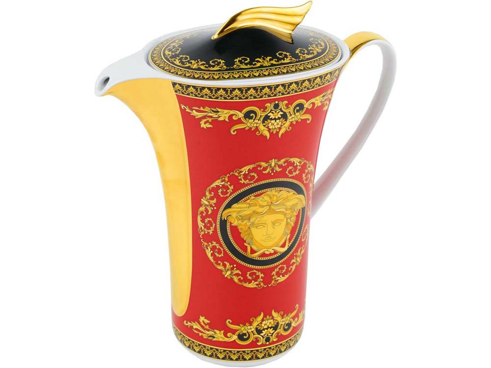 Кофейник Versace Medusa, красный/золотистый/черный - купить оптом