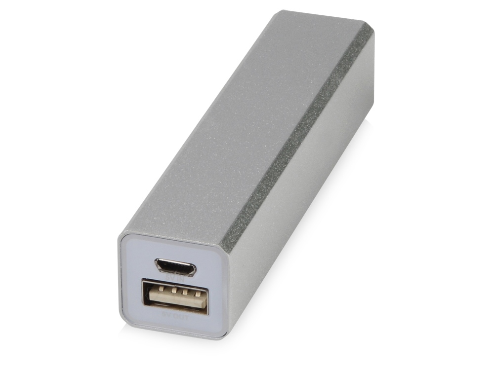 Портативное зарядное устройство Брадуэлл, 2200 mAh, серебристый - купить оптом