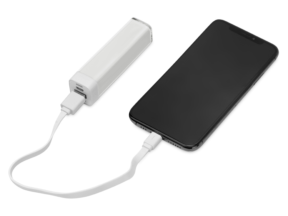 Портативное зарядное устройство Ангра, 2200 mAh, белый - купить оптом