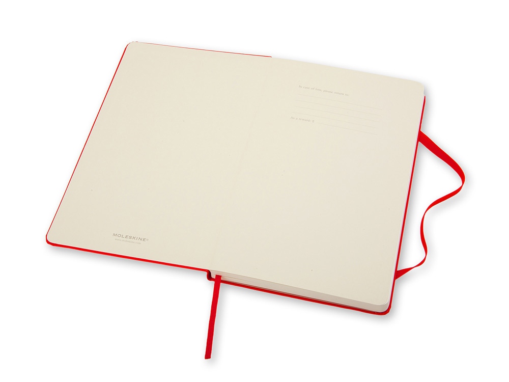 Записная книжка Moleskine Classic (нелинованный) в твердой обложке, Large (13х21см), красный - купить оптом