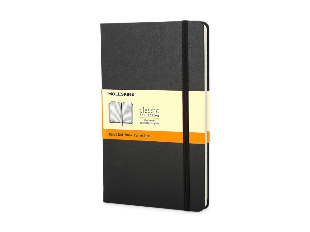 Записная книжка Moleskine Classic (в линейку) в твердой обложке, Large (13х21см), черный - купить оптом