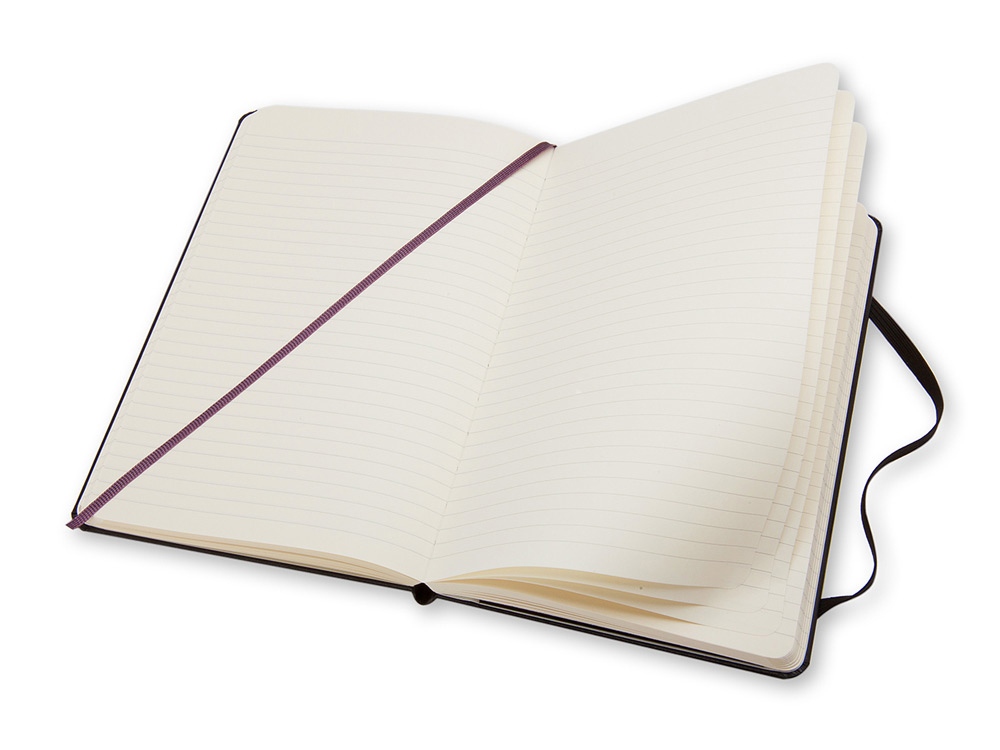 Записная книжка Moleskine Classic (в линейку) в твердой обложке, Large (13х21см), черный - купить оптом