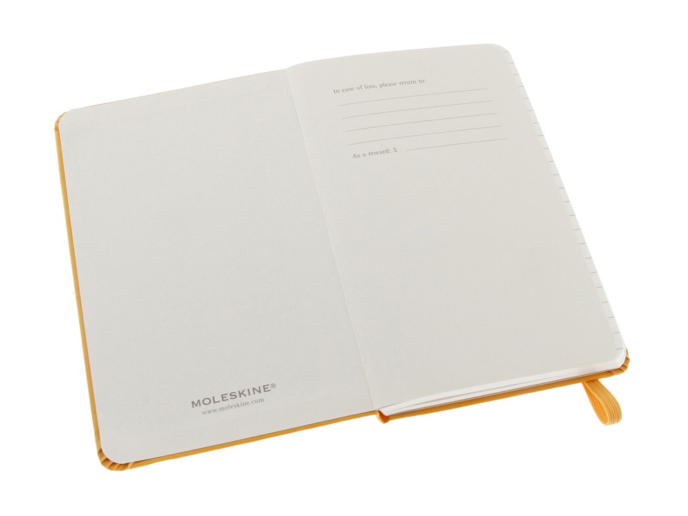 Записная книжка Moleskine Classic (в линейку) в твердой обложке, Pocket (9x14см), оранжевый - купить оптом