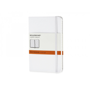 Записная книжка Moleskine Classic (в линейку) в твердой обложке, Pocket (9x14см), белый - купить оптом