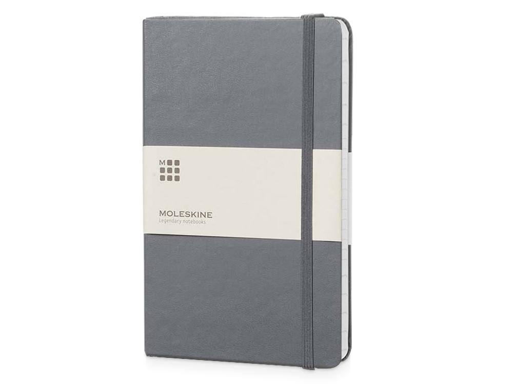 Записная книжка Moleskine Classic (в линейку) в твердой обложке, Large (13х21см), серый - купить оптом