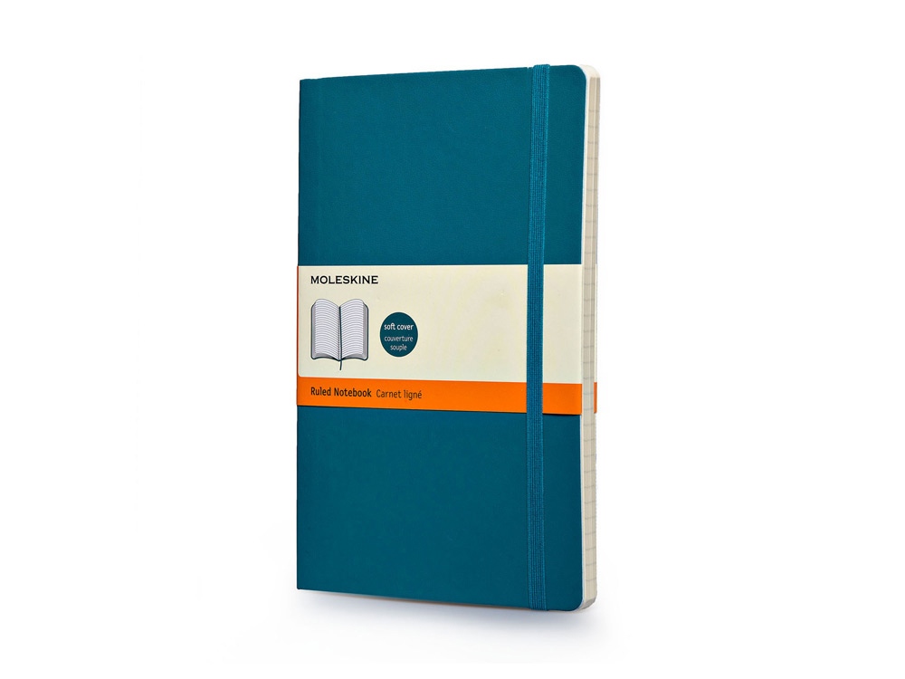 Записная книжка Moleskine Classic Soft (в линейку), Large (13х21см), бирюзовый - купить оптом