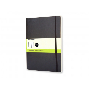 Записная книжка Moleskine Classic Soft (нелинованный), Хlarge (19х25 см), черный - купить оптом