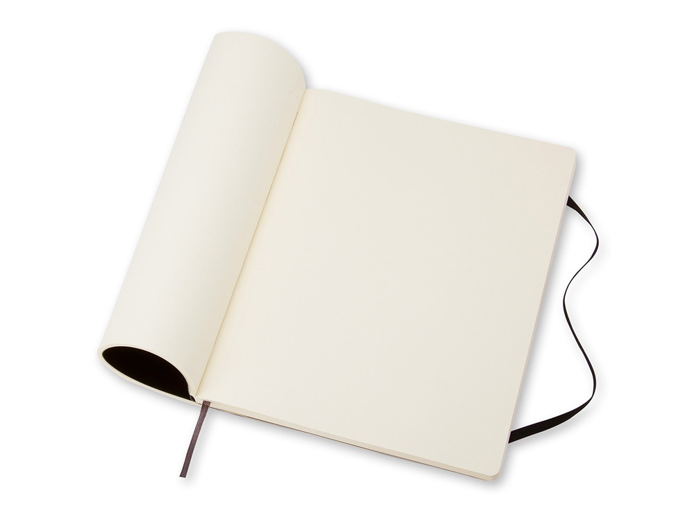 Записная книжка Moleskine Classic Soft (нелинованный), Хlarge (19х25 см), черный - купить оптом