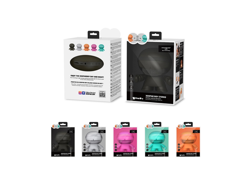 Портативная колонка X5 XOOPAR BOY STEREO, серебристый - купить оптом