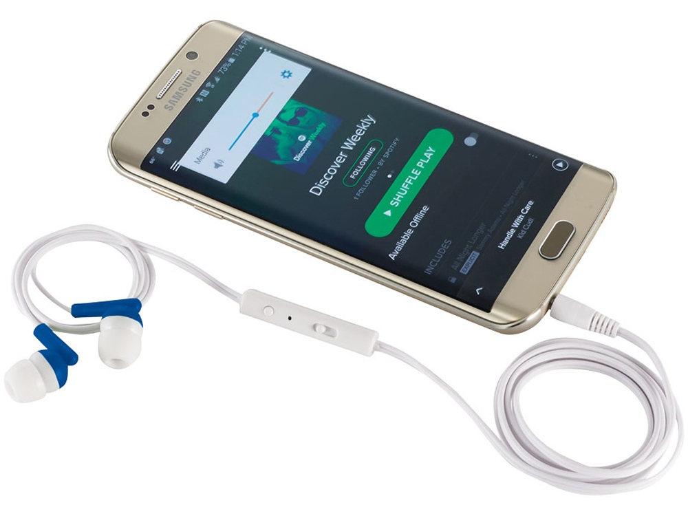 Наушники Earbuds, ярко-синий - купить оптом