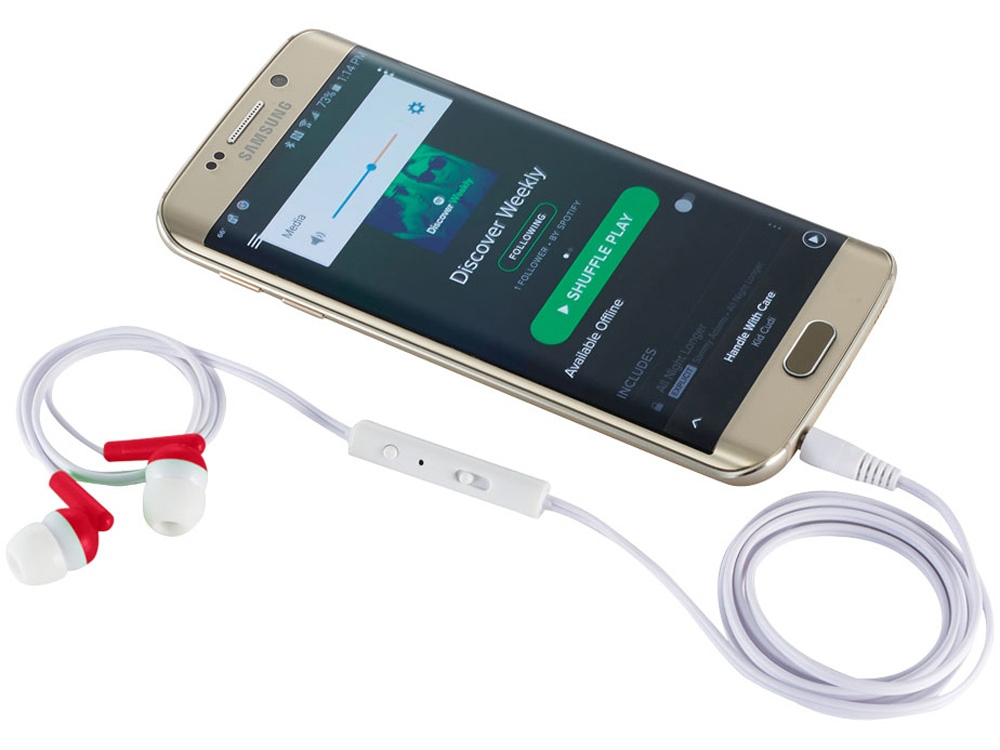 Наушники Earbuds, красный - купить оптом