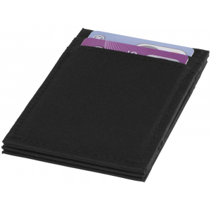 Бумажник Adventurer RFID Flip Over, черный - купить оптом