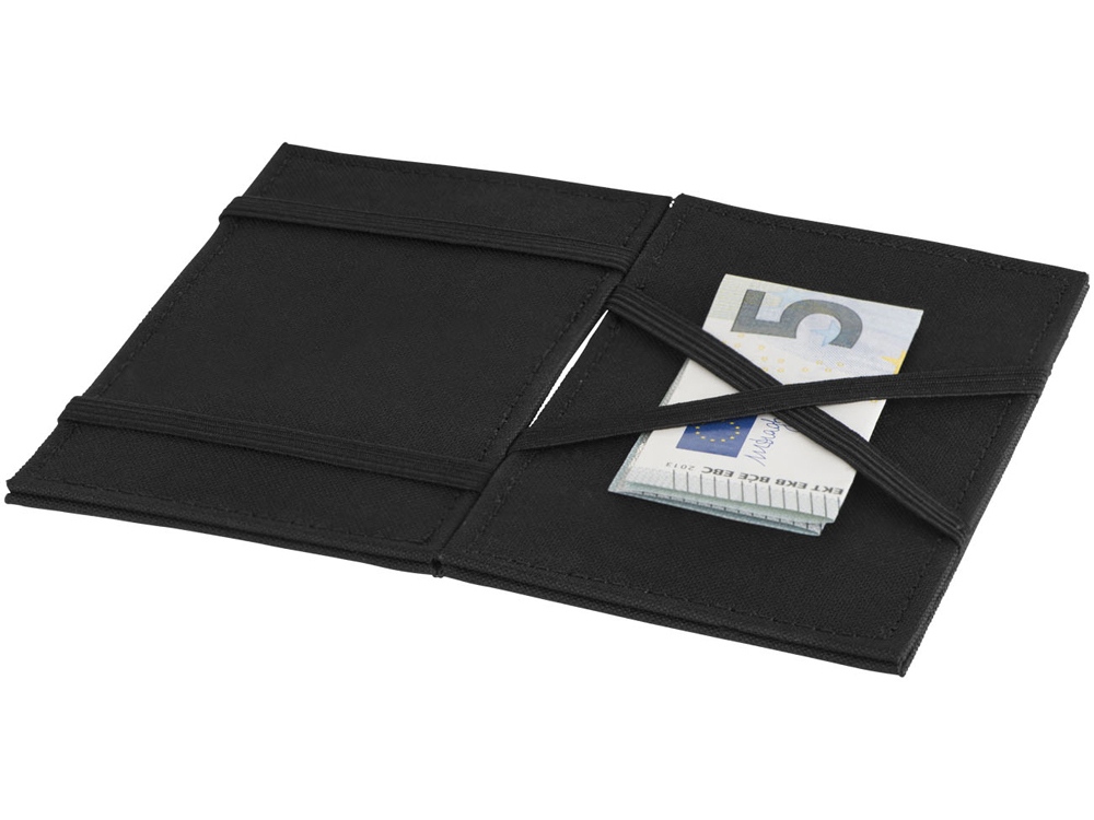Бумажник Adventurer RFID Flip Over, черный - купить оптом