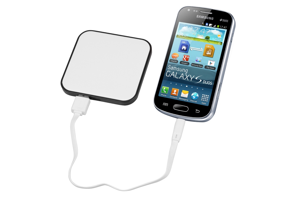 Портативное зарядное устройство (power bank) Квадрум, 2600 mAh, черный - купить оптом