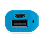 Портативное зарядное устройство (power bank) Basis, 2000 mAh, белый/светло-голубой, фото 2