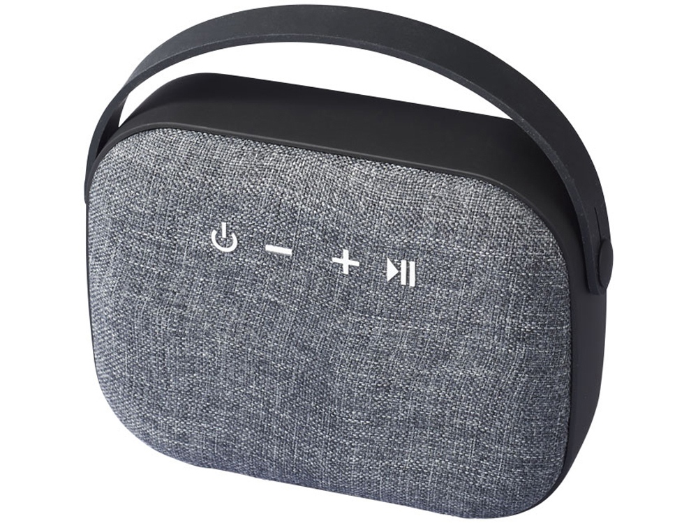 Динамик Bluetooth с тканым материалом, черный - купить оптом